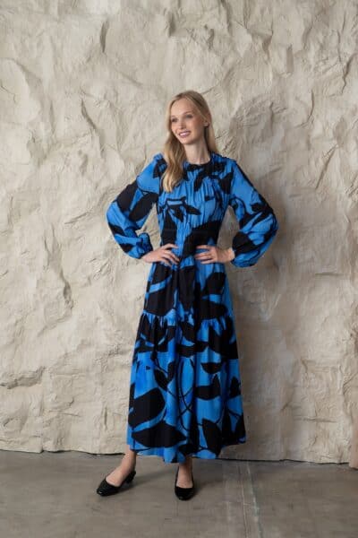 שמלת קומות מודפסת