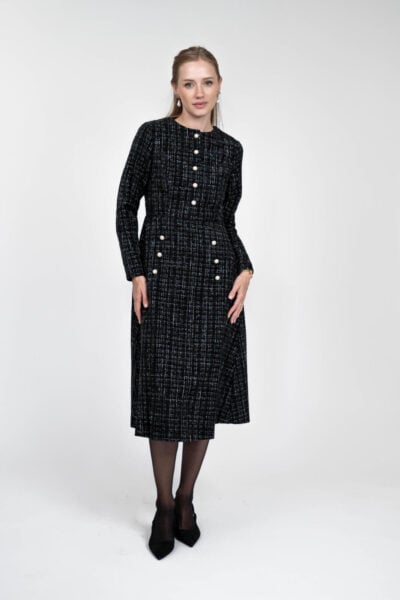 שמלת שאנל שחור - XS, שחור