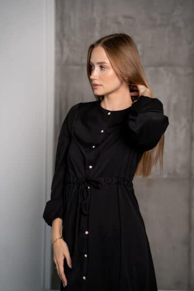 שמלת שרוך - XL, שחור