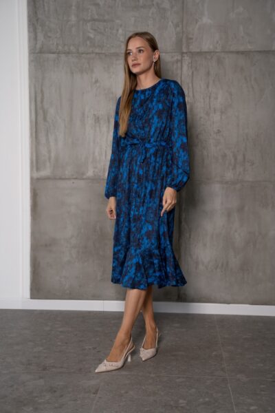 שמלת שרוך - S, גווני כחול