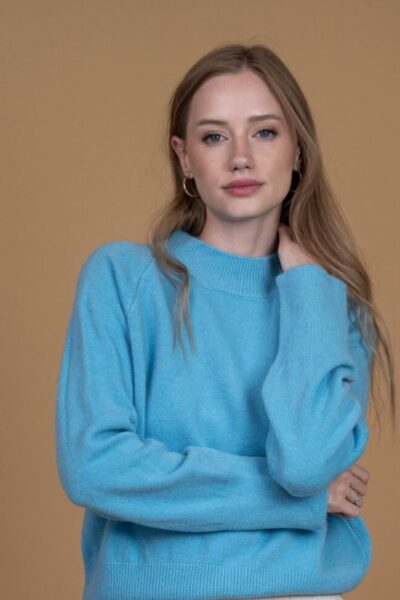 סריג בייסיק קצר - One Size, תכלת