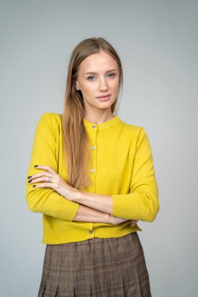 קרדיגן בייסיק - One Size, חרדל