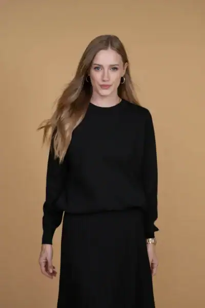 סט סרוג שחור - שחור, M