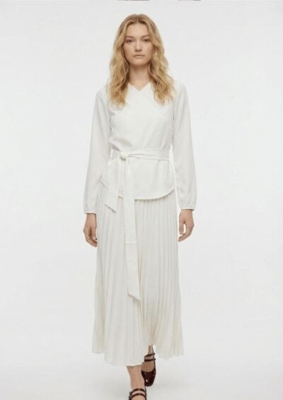 סט מעטפת חלק - שמנת, XS