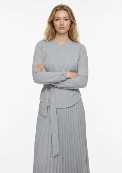 סט מעטפת חלק - אפור, XS