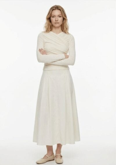 סט V רשת - שמנת, XS