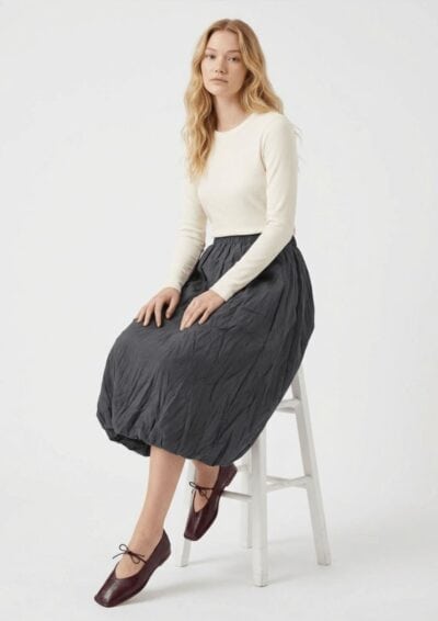 חצאית בלון - אפור, One Size