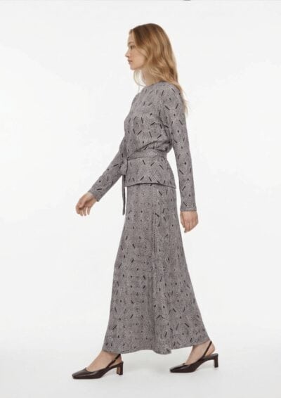 סט מעטפת מודפס - שחור לבן, XS