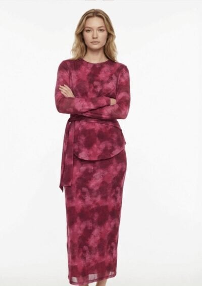 סט קשירה רשת - וורוד, XS